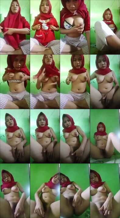 Video Cewek Cantik Jilbab Merah Masturbasi